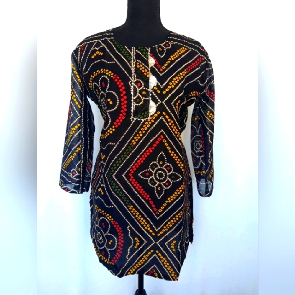 Bandhani Short Ethnic Kurta